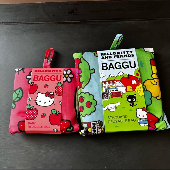 BAGGU x HELLO KITTY REUSABLE BAGS (BABY + STANDARD) - Picture 1 of 6